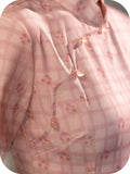 Melisande Pink Plaid Cheongsam Dress