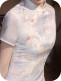 Summit Monet Flower Jacquard Cheongsam