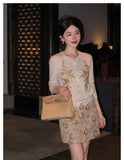 Rosalinda 2-Piece Floral Embroidered Cheongsam Set