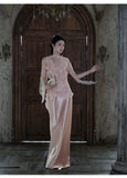 Bella 2-Piece Lace Satin Cheongsam Set