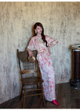 Delilah Gradient Floral Silk Cheongsam Dress