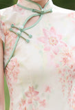 Damask Pink Slim-Fit Modern Cheongsam