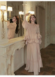 Calliope 2-Piece Embroidered Off-Shoulder Cheongsam Set