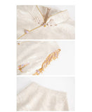 Aurora 2-Piece Linen Embroidered Cheongsam Set