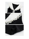 Nicoletta Long & Short Colorblock Cheongsam Dress