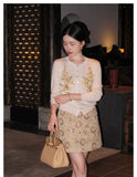 Rosalinda 2-Piece Floral Embroidered Cheongsam Set