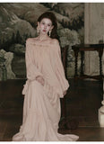 Calliope 2-Piece Embroidered Off-Shoulder Cheongsam Set
