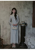 Leah Lace Embroidered Cheongsam Dress
