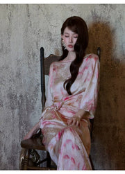 Delilah Gradient Floral Silk Cheongsam Dress
