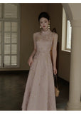 Helena Jacquard Lotus Pink Cheongsam Dress