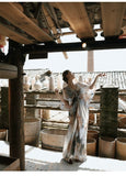 Sodalite Ink-Splash Print Cheongsam Dress