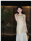 Acacia Lace Jacquard Cheongsam Dress