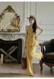 Primula 2-Piece Hollow Cotton Cheongsam Set