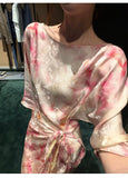 Delilah Gradient Floral Silk Cheongsam Dress