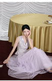 Haute 2-Piece Embroidered Linen Satin Cheongsam Set