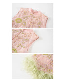Emerald 3-Piece Embroidered Cheongsam Set