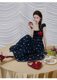 Tulip Lace Embroidered Cheongsam Dress