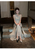 Valentina Pearl Chiffon Cheongsam Dress