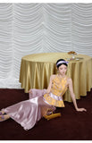 Yuna 2-Piece Jacquard Chiffon Cheongsam Set