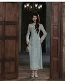 Leah Lace Embroidered Cheongsam Dress