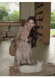 Larissa Rose Print Lace Cheongsam Dress