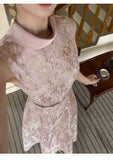 Helena Jacquard Lotus Pink Cheongsam Dress
