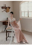Seraphina Lace Satin Cheongsam Dress