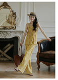 Primula 2-Piece Hollow Cotton Cheongsam Set