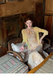 Shimmer Gradient Floral Cheongsam Dress