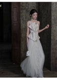 Felicity 2-Piece Bow Accent Lace Cheongsam Set