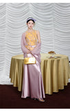 Yuna 2-Piece Jacquard Chiffon Cheongsam Set