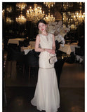 Aster 2-Piece Light Apricot Cheongsam Set