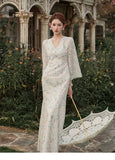 Emma Floral Embroidered Cheongsam Dress