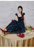 Tulip Lace Embroidered Cheongsam Dress