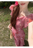 Lavinia Gradient Gold Print Cheongsam Dress