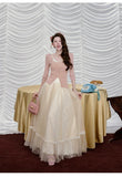 Villa 2-Piece Knit Top and Mesh Cheongsam Skirt