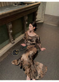 Quartz Artistic Gradient Cheongsam Dress