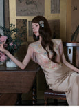Muse Satin Jacquard Cheongsam Dress