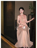 Ming 2-Piece Jacquard Linen Cheongsam Set