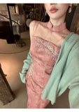 Stardust Silk Jacquard Cheongsam Dress