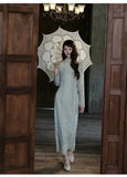 Leah Lace Embroidered Cheongsam Dress