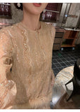 Sugilite 2-Piece Beaded Embroidered Cheongsam Set