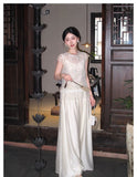 Sana 2-Piece Beaded Tencel Cheongsam Set