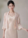 Freya Pink Satin Cheongsam Cardigan