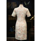 Purity Light Pink Silk Cheongsam Dress