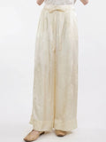 Sunbeam Light Apricot Jacquard Cheongsam Pants