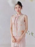 Jacqueline Pink Embroidered Cheongsam Top