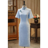 Prelude Silk Lake Blue Cheongsam