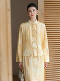 Matriarch Ginger Yellow Relaxed Fit Cheongsam Top
