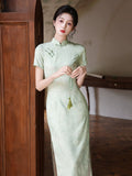 Hana Green Breathable Cheongsam Dress